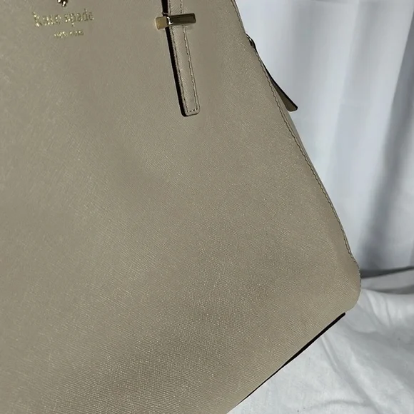 Kate Spade Leather Handbag Color Gray/Taupe - Picture 15 of 16